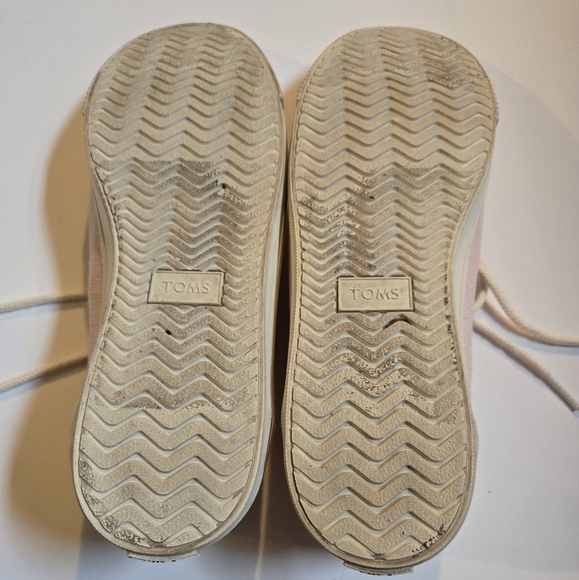 TOMS slip on shoes women's pink sneakers slippers size 9 lightly worn inside - Picture 5 of 7